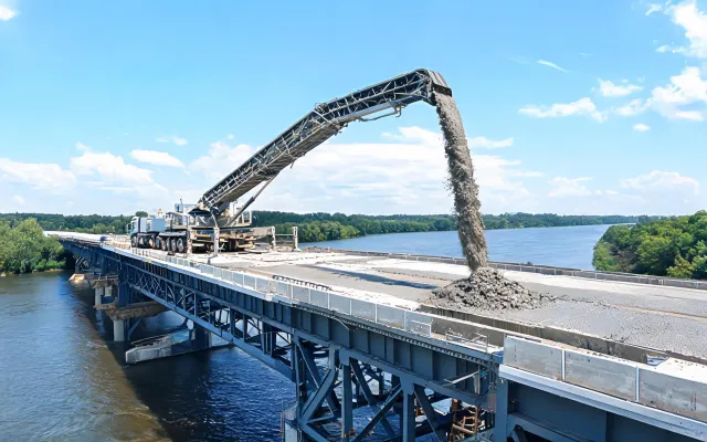 Bridge deck Telebelt placement case study